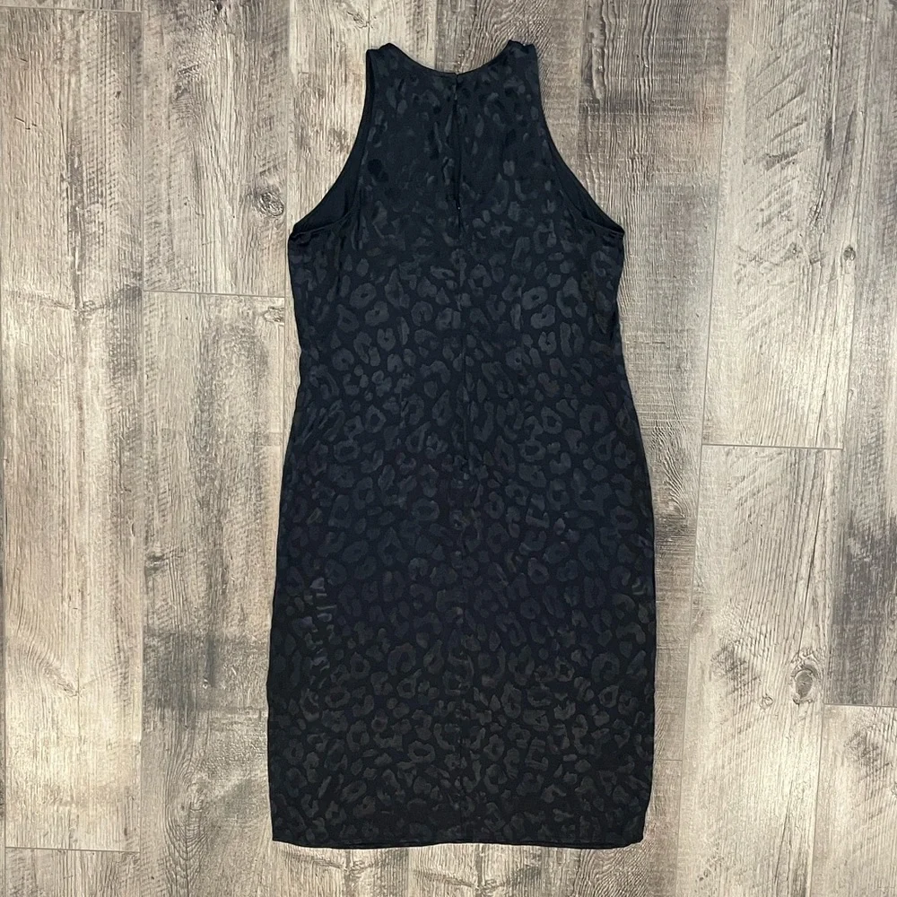 Express Black Leopard Dress size L - Picture 3 of 15